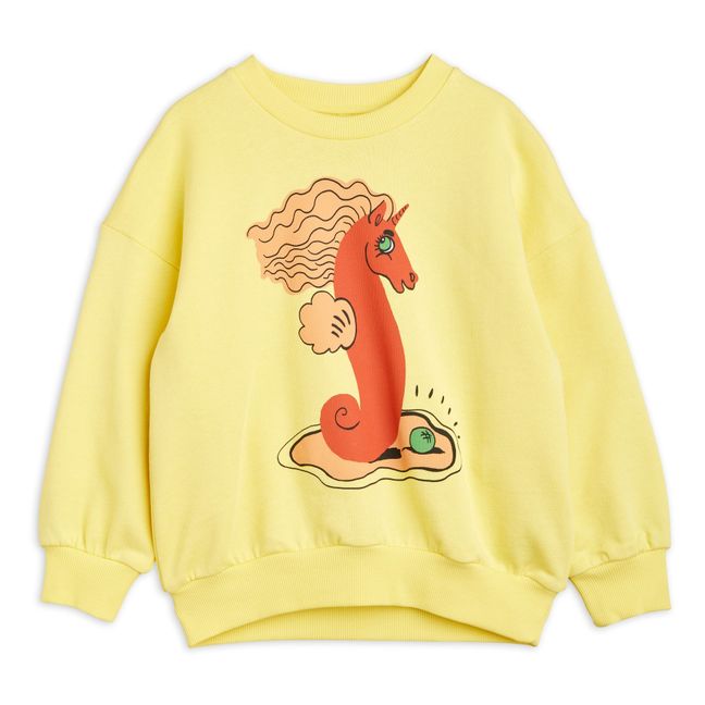 Sweat Coton Bio Hippocampe | Jaune