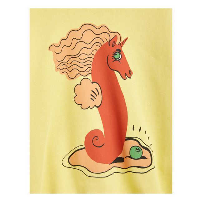 Organic Cotton Seahorse Sweatshirt | Yellow