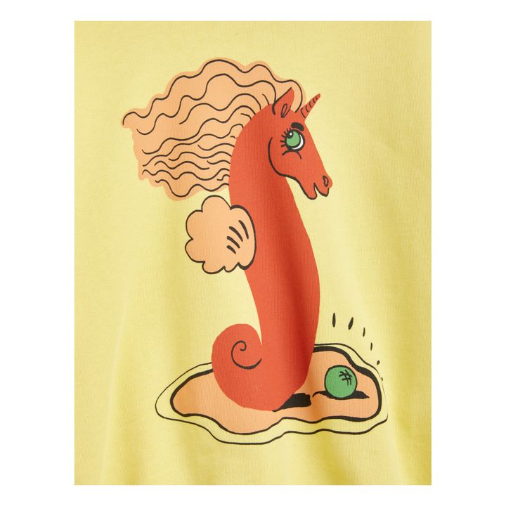 Sweatshirt Bio-Baumwolle Seepferdchen | Gelb- Produktbild Nr. 1