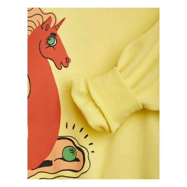 Organic Cotton Seahorse Sweatshirt | Yellow