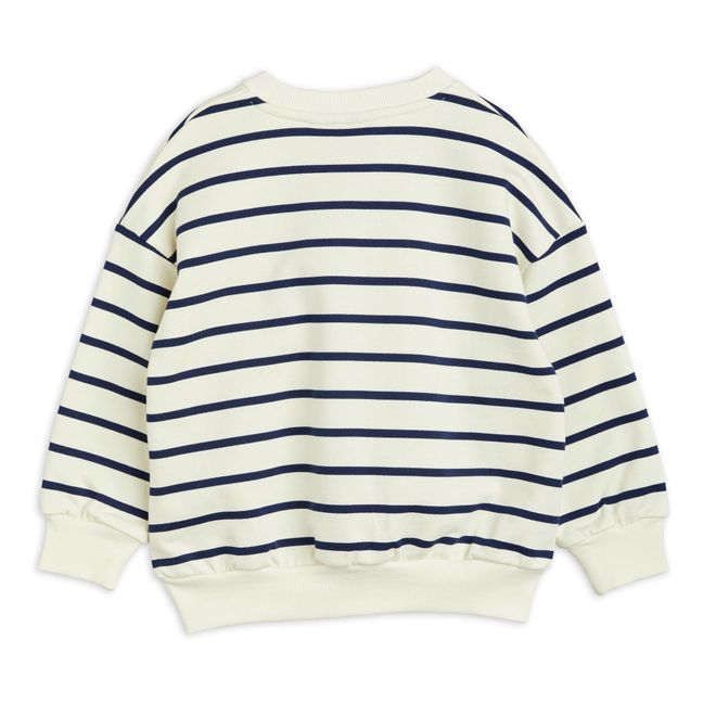 Sudadera a rayas de algodón orgánico Ferry | Blanco