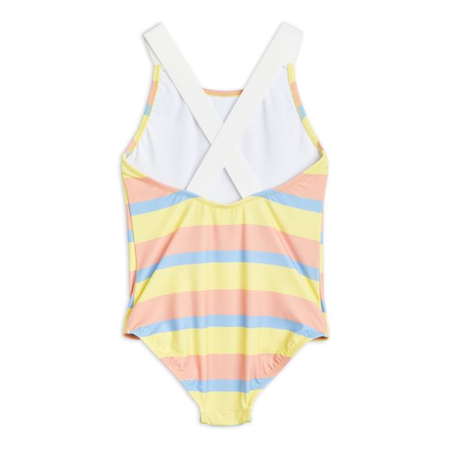 One-Piece Pastel Striped Swimsuit | Pink