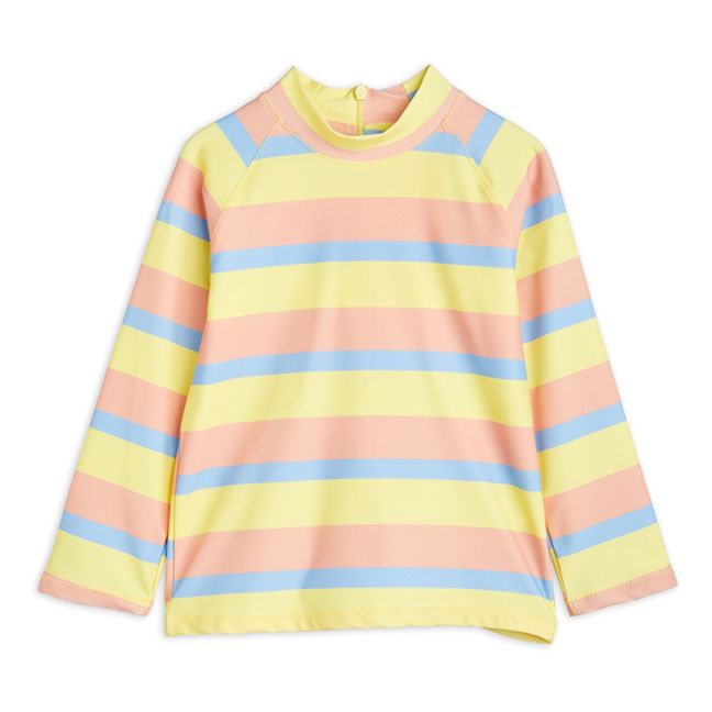 Pastellfarbenes gestreiftes Anti-UV-T-Shirt | Rosa