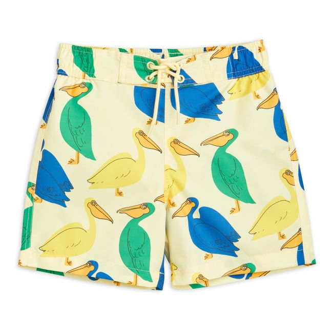 Short de Bain Polyester Recyclé Pélican | Jaune pâle