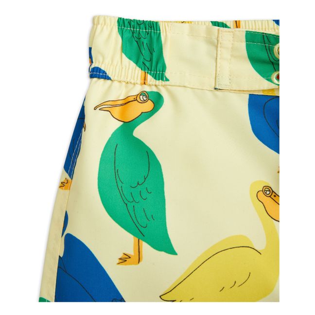 Shorts da bagno, in poliestere riciclato, modello: Pélican | Giallo chiaro