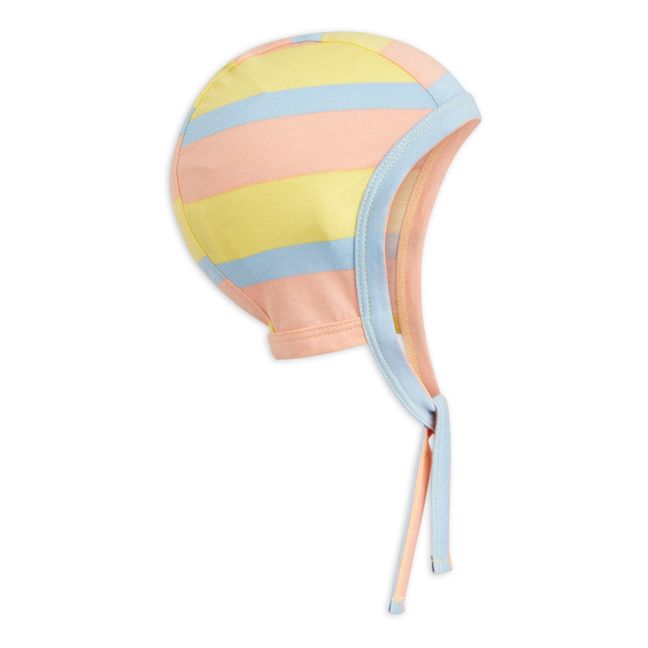 Gorrito a rayas de algodón orgánico Pastel | Rosa