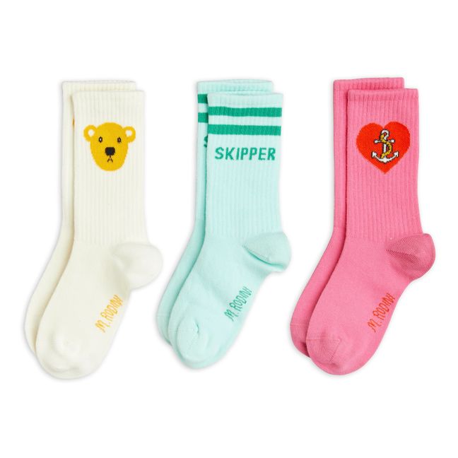 Organic Cotton Bear Cub Socks - Set of 3 pairs | Ecru