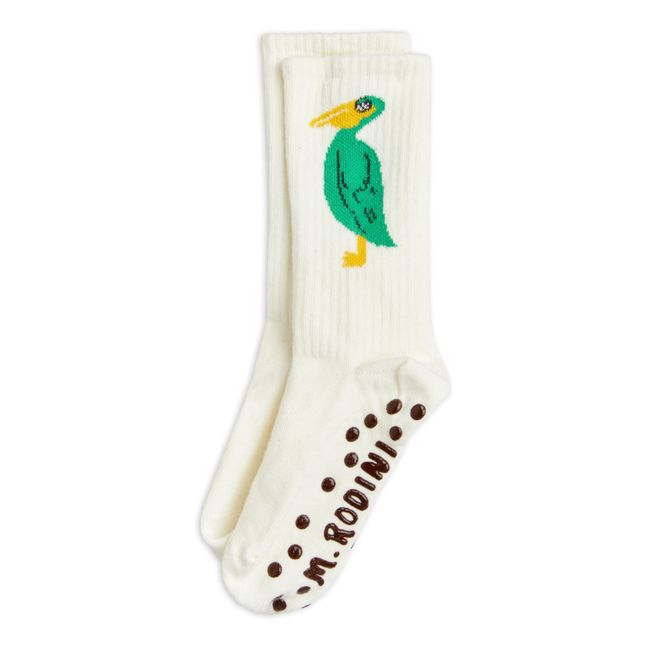 Socken aus rutschfester Bio-Baumwolle Pelikan | Seidenfarben