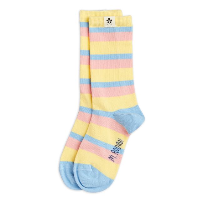 Socken aus Bio-Baumwolle Pastell | Blasses Gelb