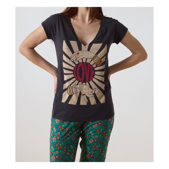 T-shirt Tonton Bohem Coton Bio | Carbone