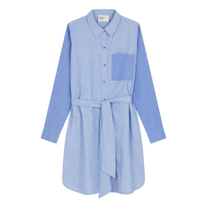 Redote Organic Cotton Shirt Dress | Azul- Imagen del producto n°0