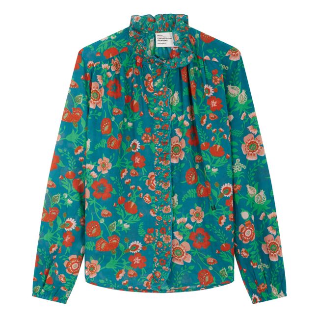 Crys Gipsy Organic Cotton Blouse | Verde