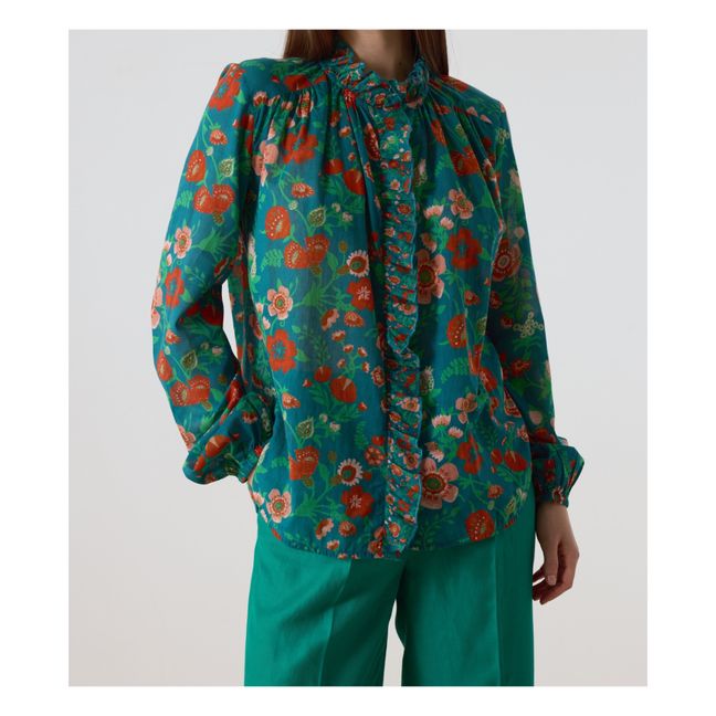 Crys Gipsy Organic Cotton Blouse | Verde