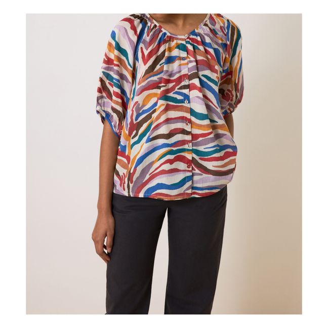 Blouse Cool Tigre Coton Bio | Rouge