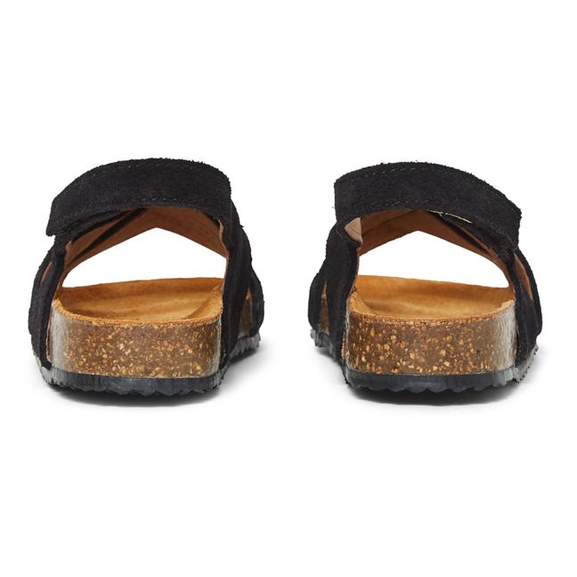 Suede Braided Sandals - Two Con Me | Nero