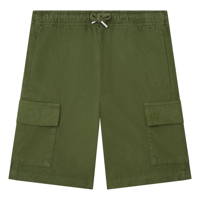 Adjustable Waist Cargo Shorts | Verde militare