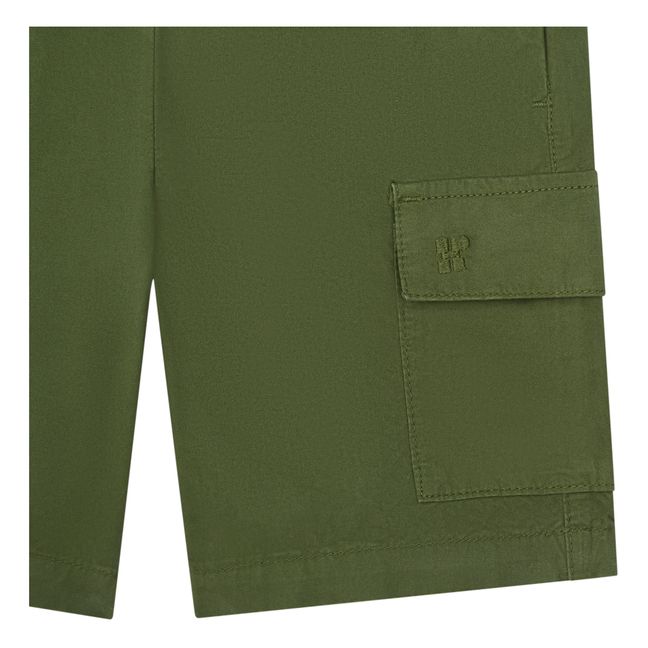 Adjustable Waist Cargo Shorts | Verde militare