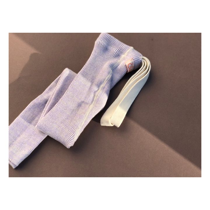 Collants à Bretelles Coton Bio Sans Pieds | Lavande- Image produit n°4