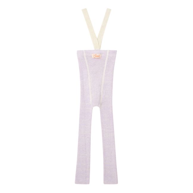 Collants à Bretelles Coton Bio Sans Pieds | Lavande