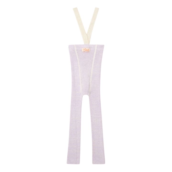 Organic Cotton Footless Suspender Tights | Lavender- Product image n°5