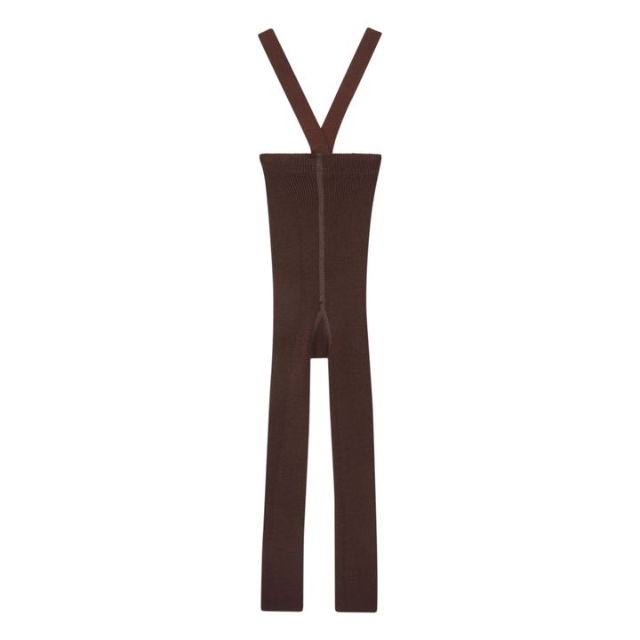 Woollen Suspender Tights | Brown- Product image n°0