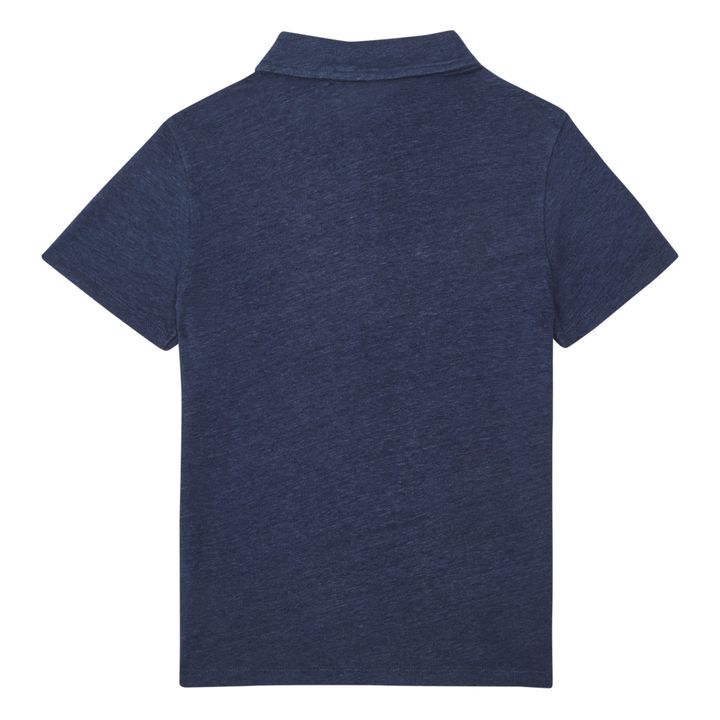 Polohemd Leinen  | Navy- Produktbild Nr. 2