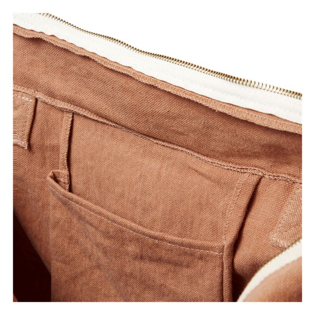 Linen Zipped Bag | Terracotta