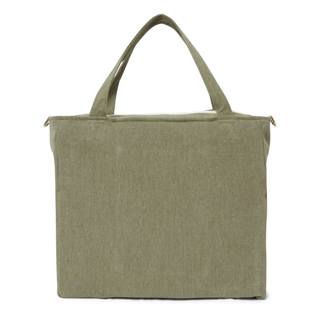 Linen Zipped Bag | Verde militare