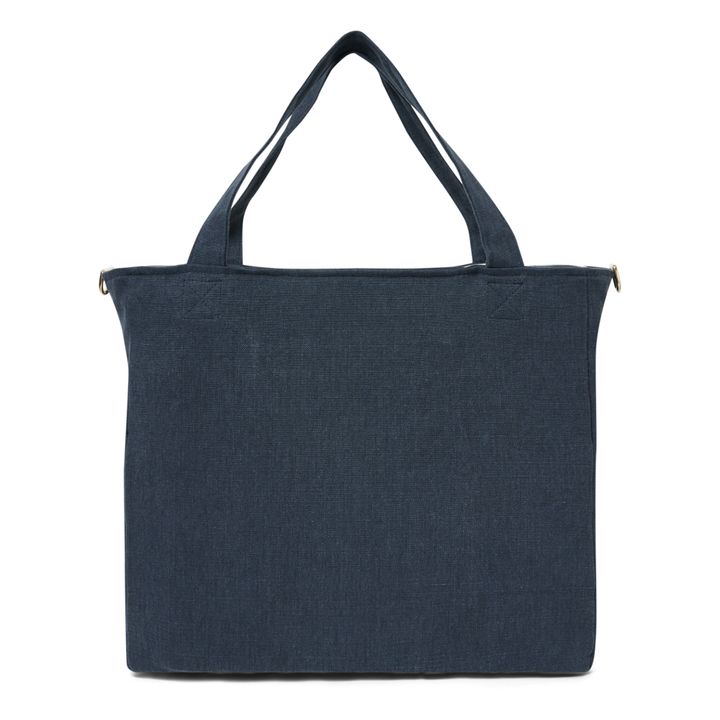Adorna Linen Zipped Bag Navy blue Smallable