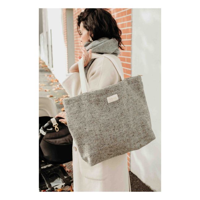 Wool and Linen Tote Bag | Gris Jaspeado