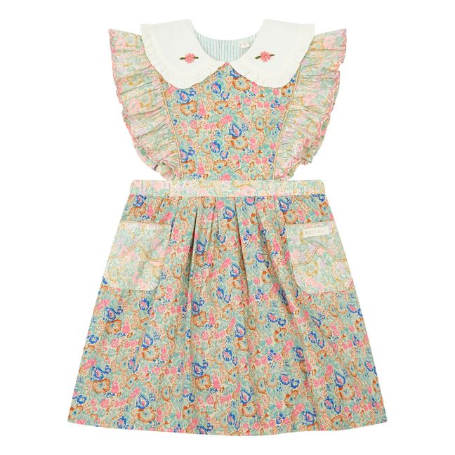 Patchwork Apron Dress | Blue