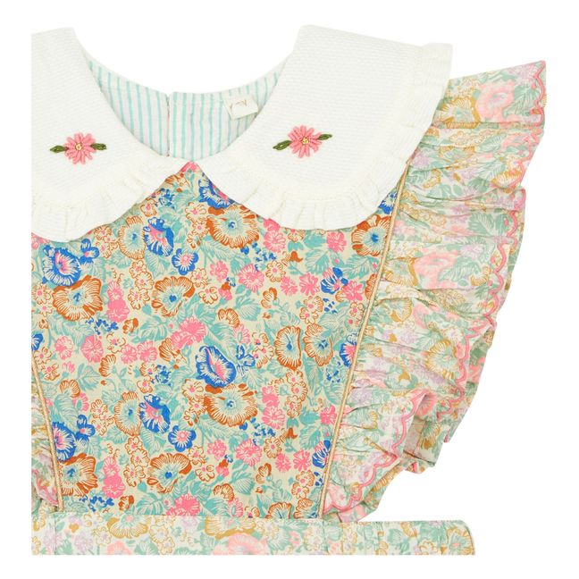 Patchwork Apron Dress | Blue