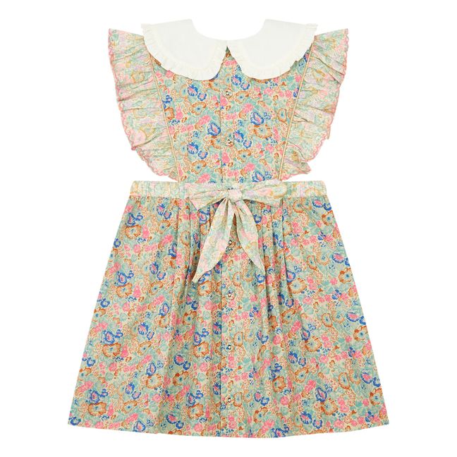 Patchwork Apron Dress | Blue