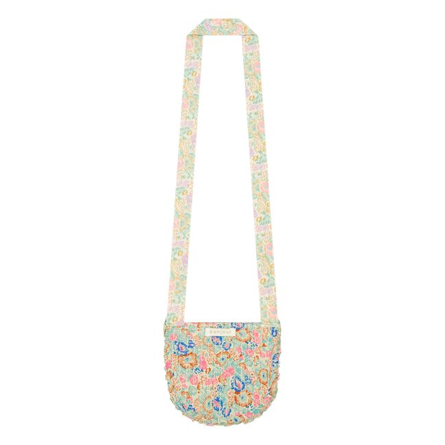 Flower Print Quilted Bag | Blue