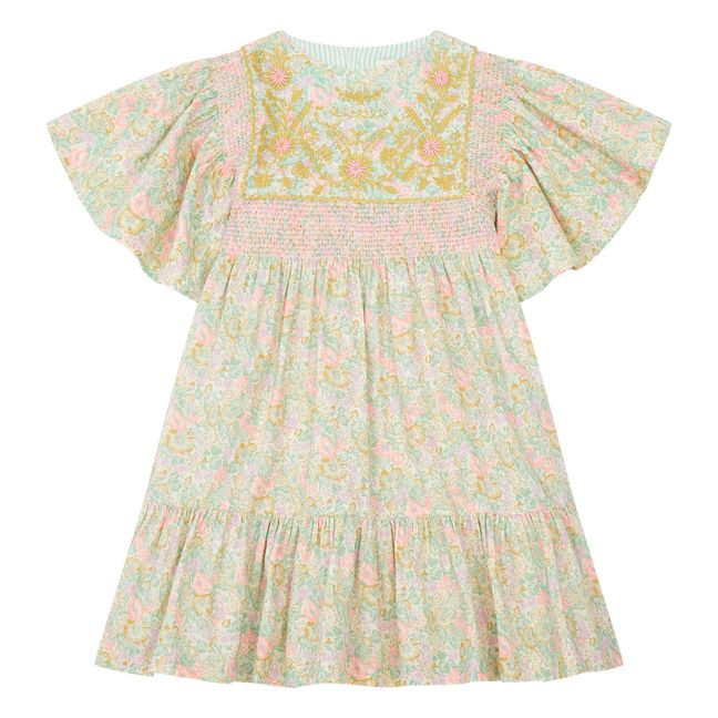 Rosalie Embroidered Dress | Green water
