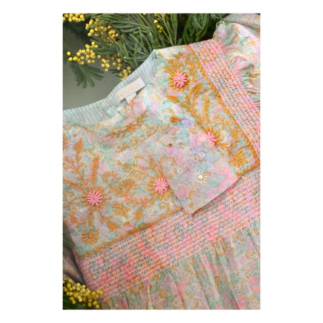 Rosalie Embroidered Dress | Green water