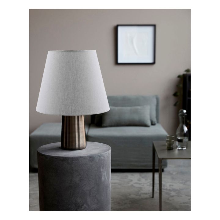 Lampada, modello: Bakora, in lino | Bianco- Immagine del prodotto n°1