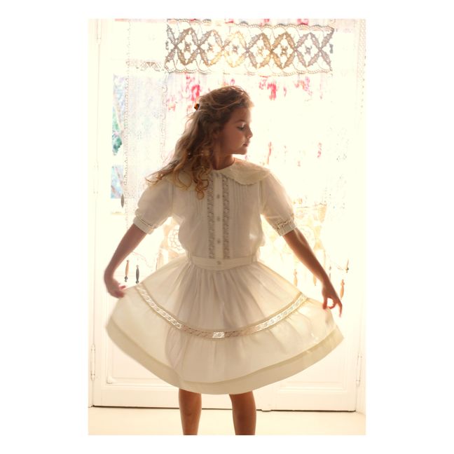 Cropped Blouse + Skirt | Blanco