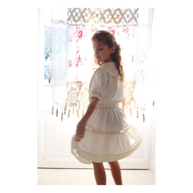 Cropped Blouse + Skirt | Blanco