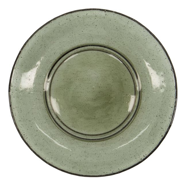 Rain glass plates - Set of 2 | Green