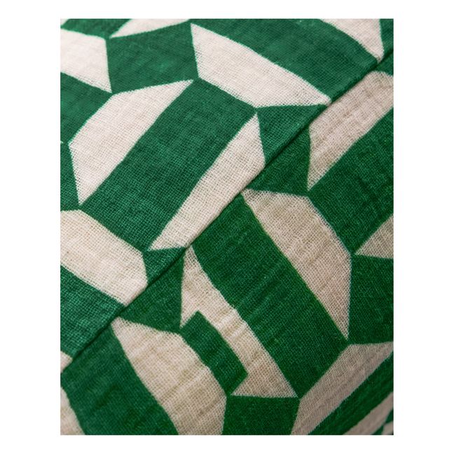 Housse de coussin Etha en coton  | Vert