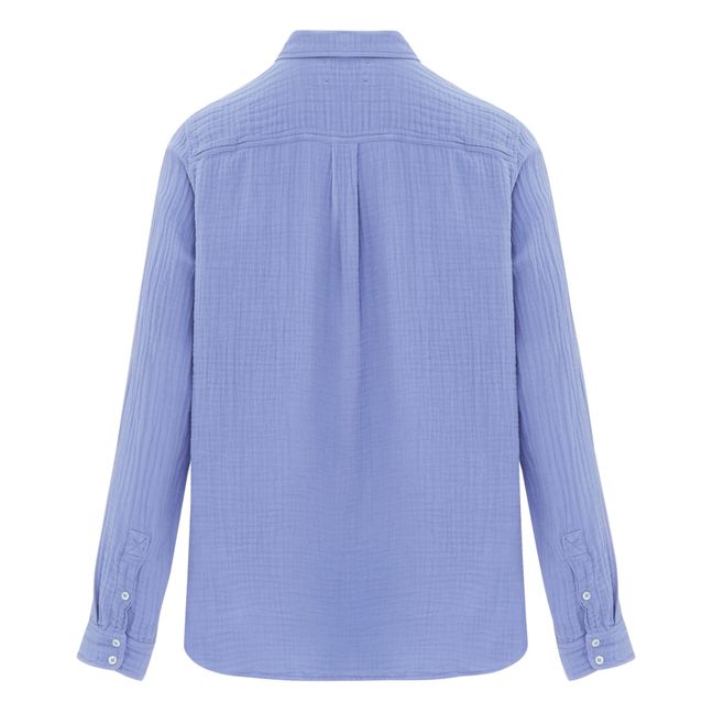 Hemd Scout Baumwollgaze | Blau Strum