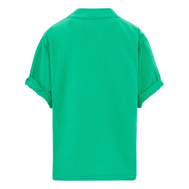 Top Avery de gasa de algodón | Verde Jade