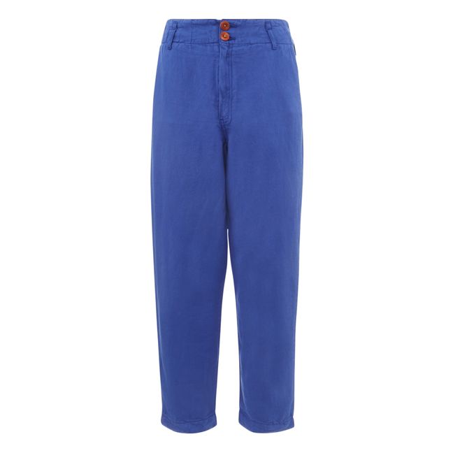 Teddy Radio Cotton and Linen Pants | Azul Eléctrico