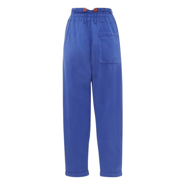 Teddy Radio Cotton and Linen Pants | Azul Eléctrico