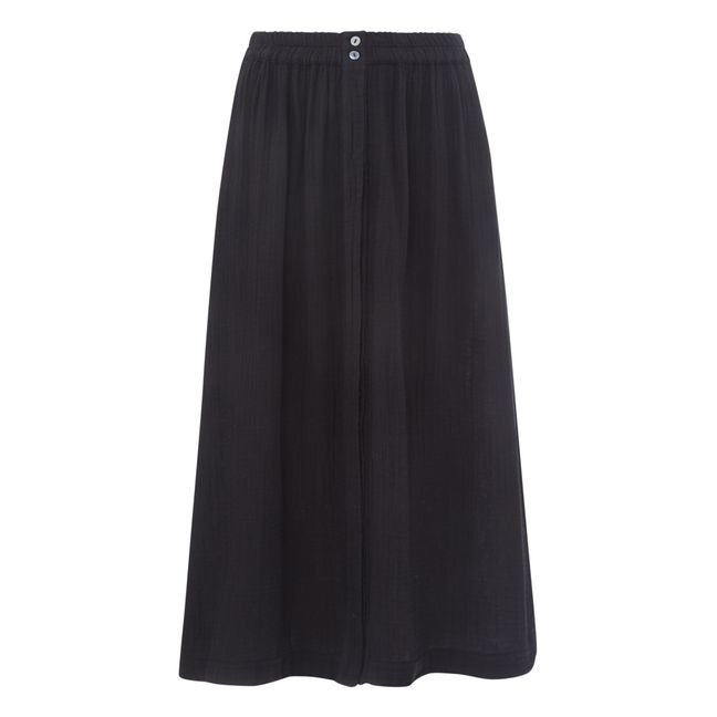 Serina Cotton Gauze Skirt | Nero