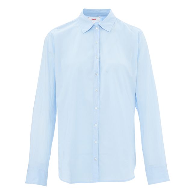 Beau Cotton Poplin Shirt | Blau