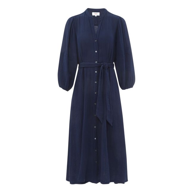 Selene Cotton Gauze Dress | Blau