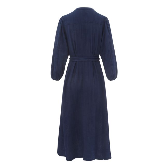 Selene Cotton Gauze Dress | Blue