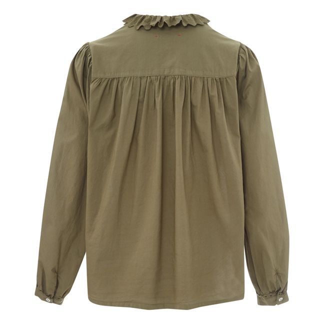 Cotton Poplin Fable Blouse | Verde muschio